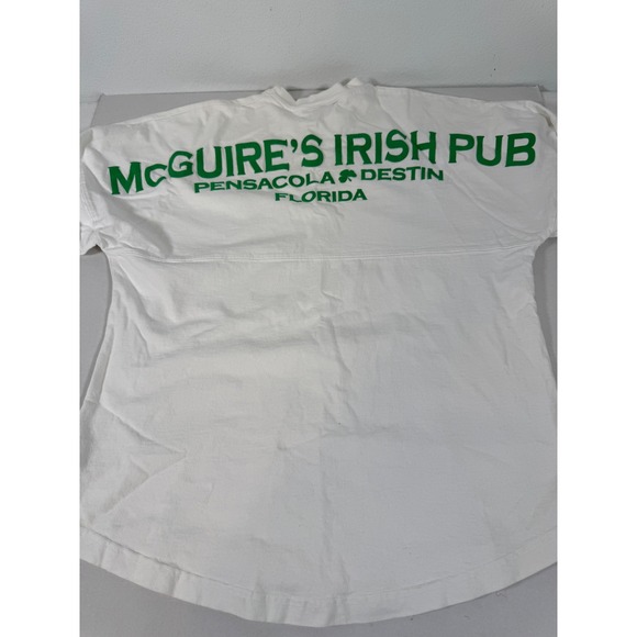 Spirit Jersey McGuires Irish Pub Long Sleeve Shirt Small White‎ Graphic Tee - Picture 3 of 8